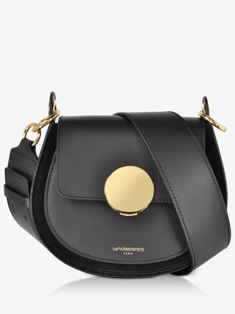 LeParmentier Yucca Suede and Leather Shoulder Bag